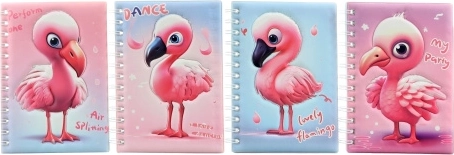 Jegyzetfüzet flamingóval