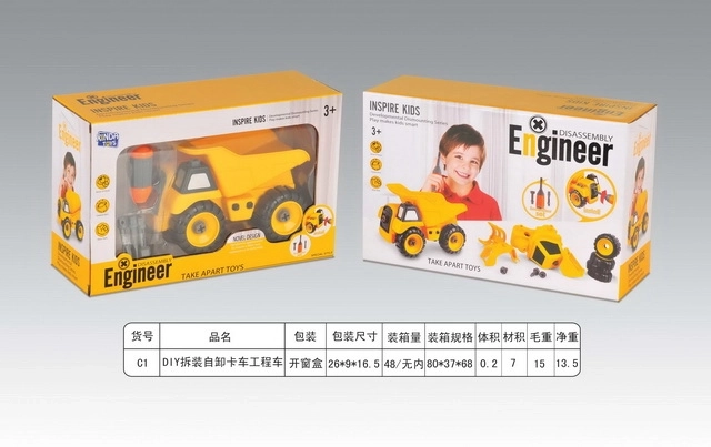 Construction Dump Truck Toy with Screwdriver and Bits