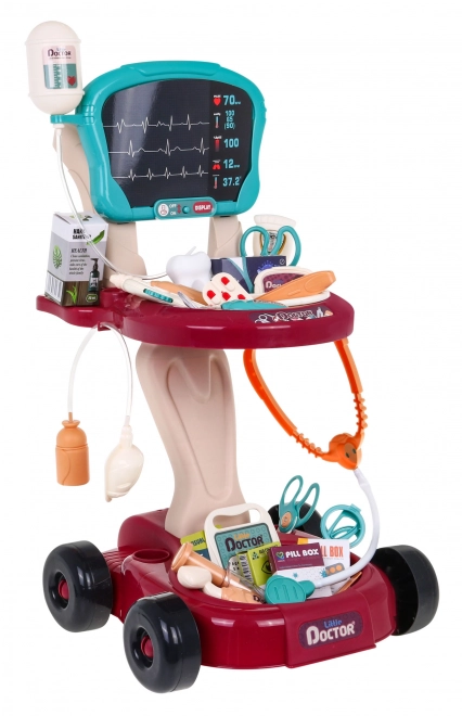 Children's Medical Set Trolley with X-ray Panel