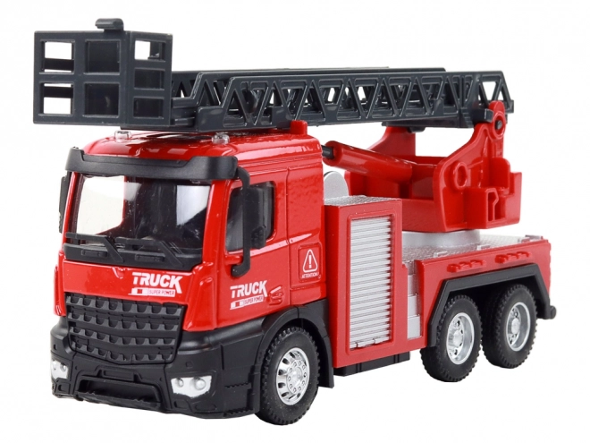 Red Fire Truck with Extendable Ladder