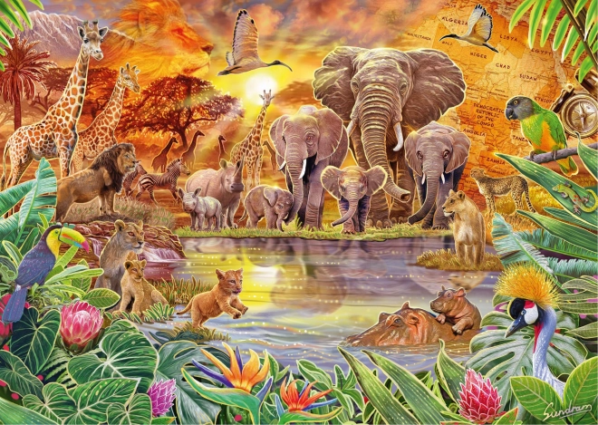 Wildlife: African Kingdom 1000 Piece Puzzle