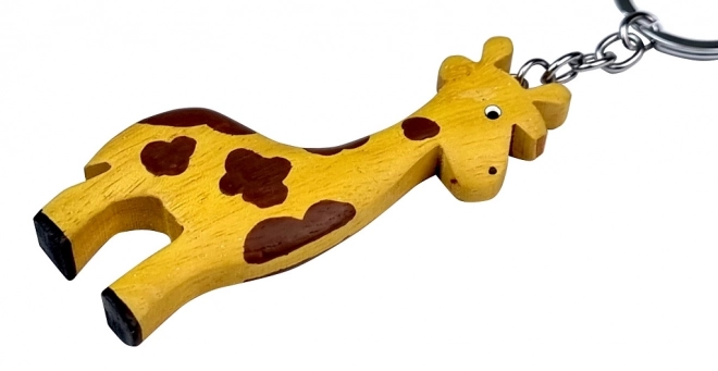 Large Wooden Giraffe Keychain