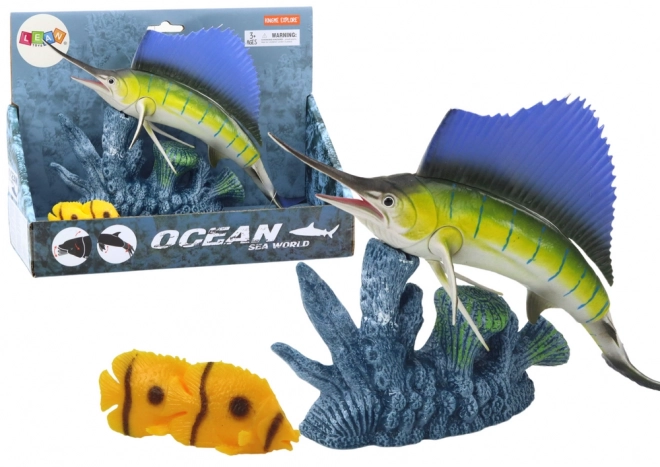 Swordfish with Coral Reef Playset