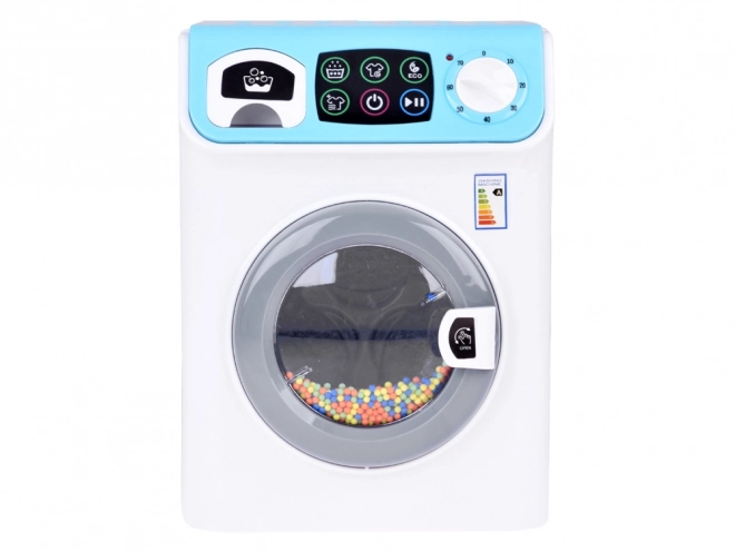 Automatic Washing Machine with Touch Panel and Spinning Sounds