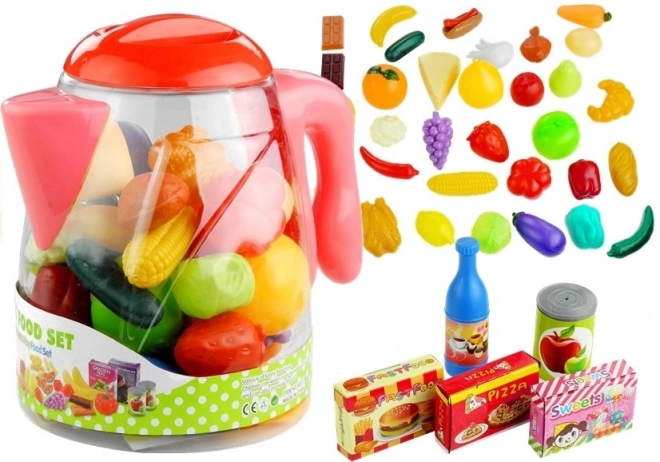 Food Playset In A Jar - Assorted Fruits and Vegetables