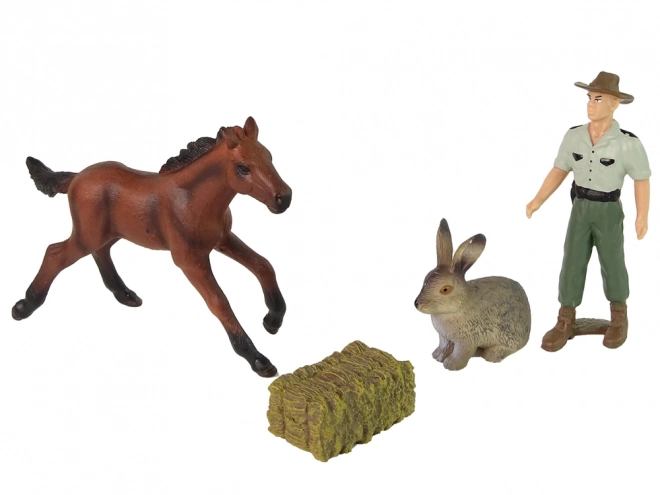 Farm Animal and Farmer Figure Set