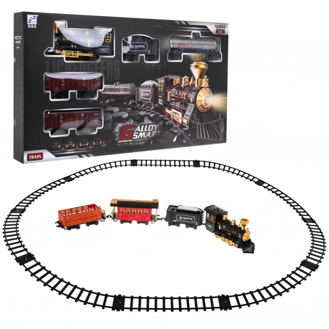 Large Train Set with Smoke Function for Kids 5+ Tracks and Train with Carriages