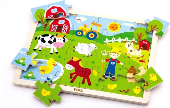 Wooden Farm Puzzle by Viga