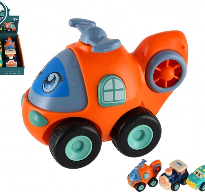 Plastic momentum vehicle for children