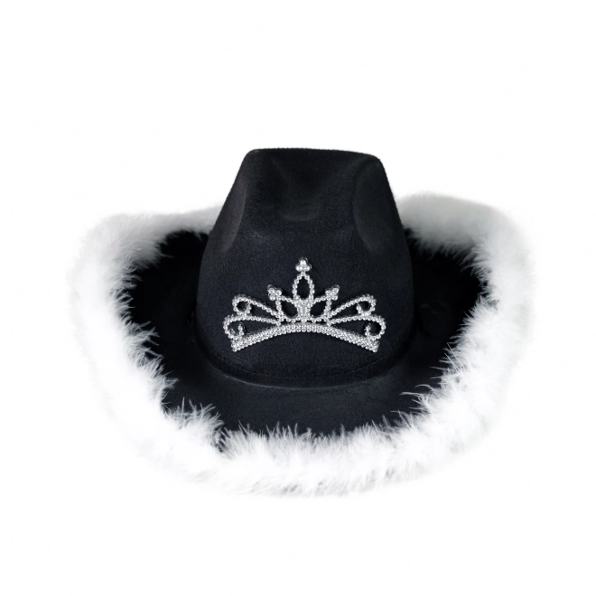 Cowboy Hat with Silver Crown for Women