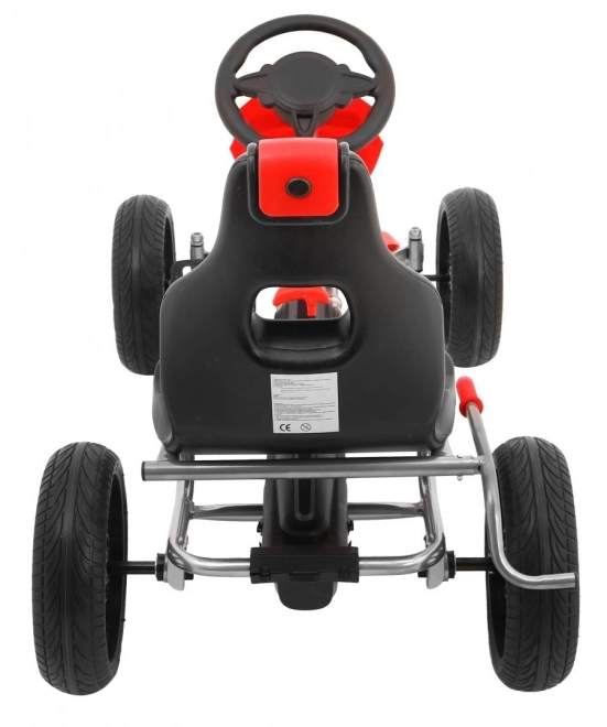 Grand Ride pedal go-kart for children 3+ Red + EVA wheels + Adjustable seat + Handbrake