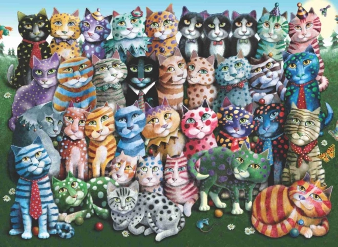 Cat Family Reunion Puzzle 1000 Pieces