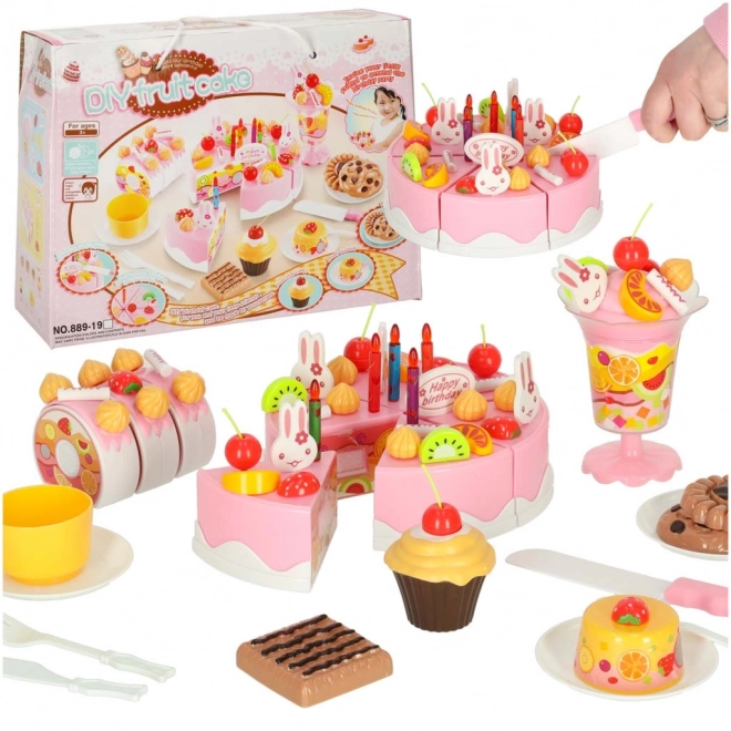 Pink birthday cake play set