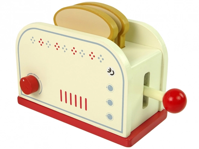 Wooden Toy Toaster with Breakfast Accessories