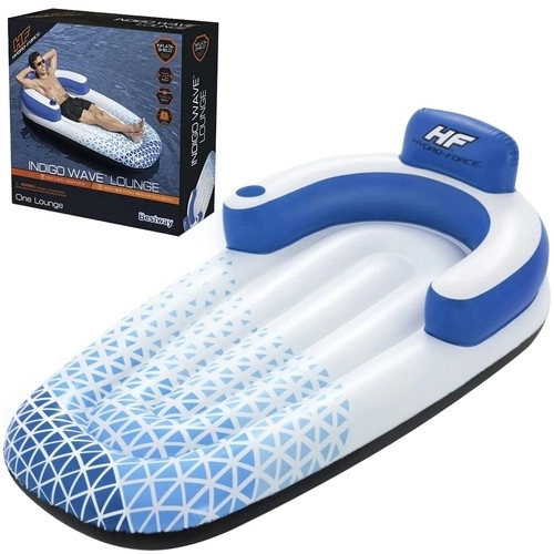 Inflatable Pool Float with Backrest and Cup Holder