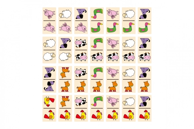 Wooden Animals Domino Set