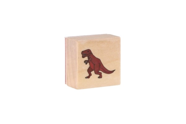 Wooden Dinosaur Stamps with Ink Pad