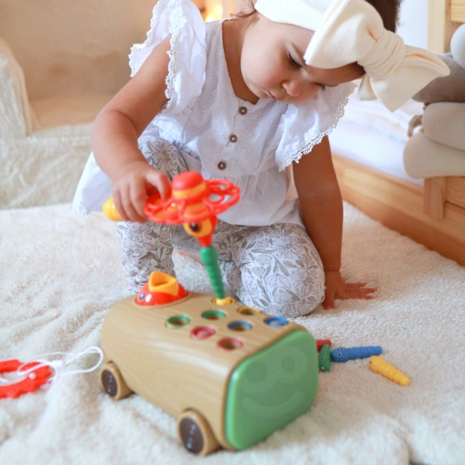Woodpecker Dexterity Game Pull-Along Stroller for Infants