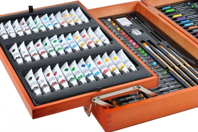 Comprehensive Painting Set in a Wooden Case