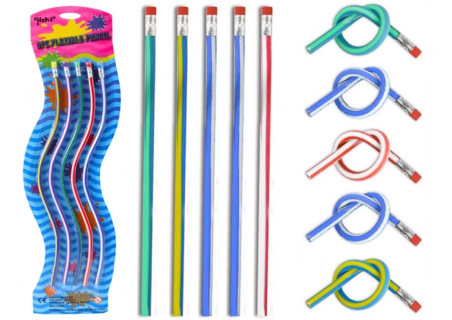 Flexible Pencils with Eraser for Creative Drawing