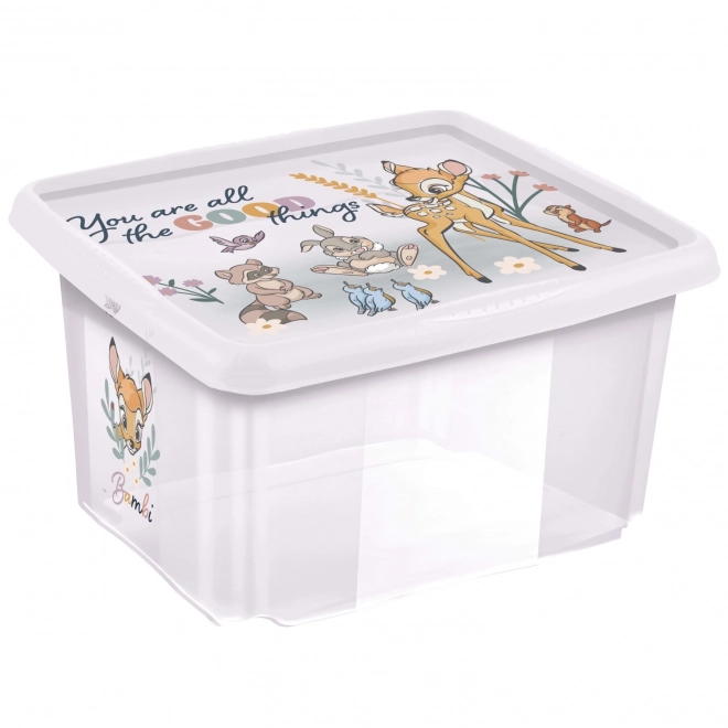 Storage Box with Lid 36l Bambi Transparent