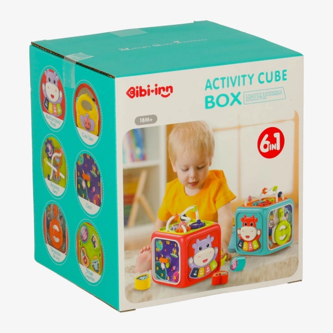 Interactive Educational Sorting Cube Blue