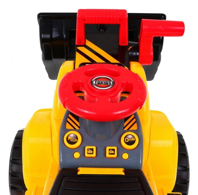 Children's Battery-Powered Digger with Helmet and Sounds