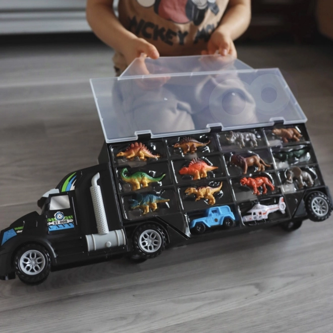 Woopie cargo truck with dinosaurs