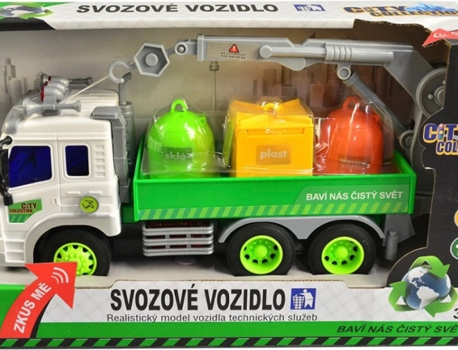Vuilniswagen City Collection met containers voor gescheiden afval