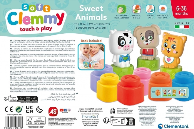 Soft Clemmy Animal Playset with Book