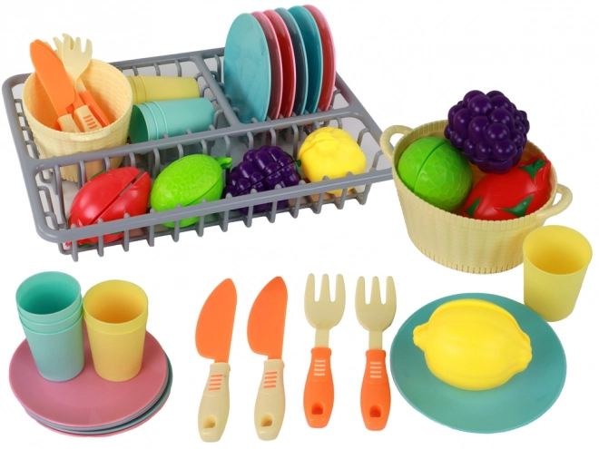 Kitchen Play Set with Cutting Vegetables and Accessories