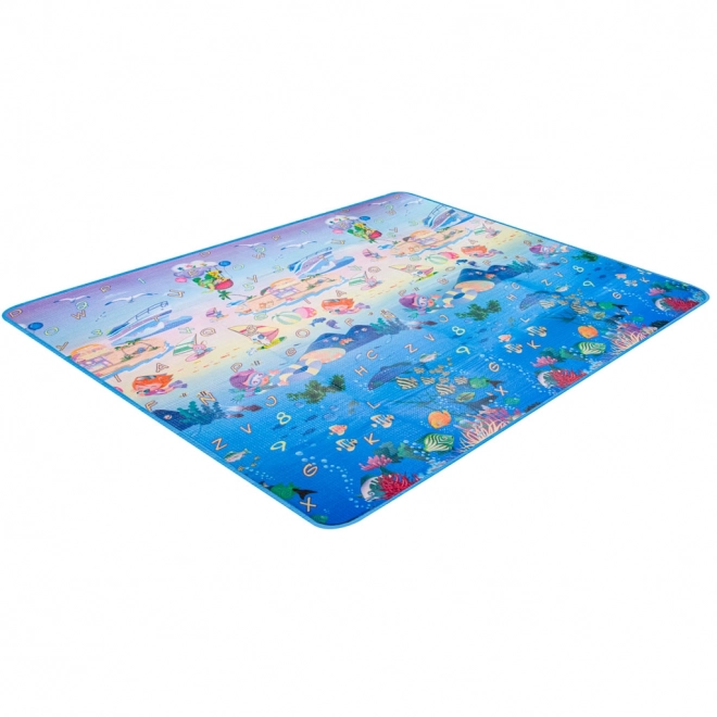 Educational Foam Play Mat Foldable Double-Sided Ocean World 190 x 170 cm