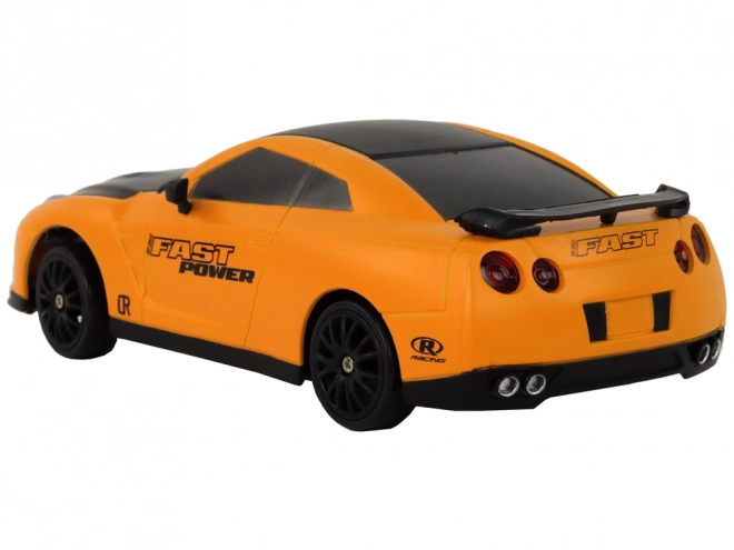 Remote controlled sports car R/C 1:24 interchangeable wheels – Yellow