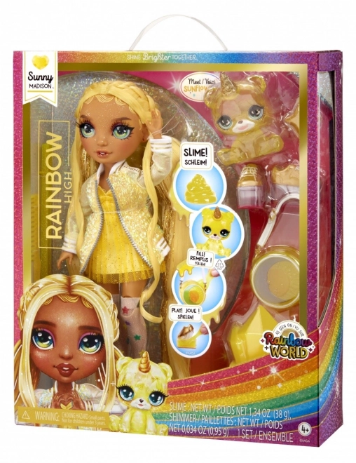 Rainbow High Fashion Doll with Pet - Sunny Madison TV