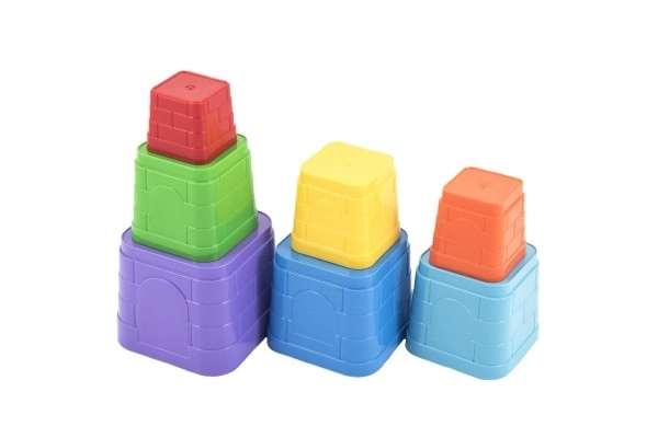 Colorful Square Stacking Pyramid Toy