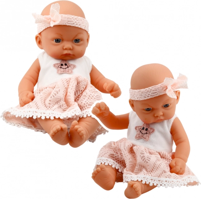 Baby Doll in Pink Dress with Headband