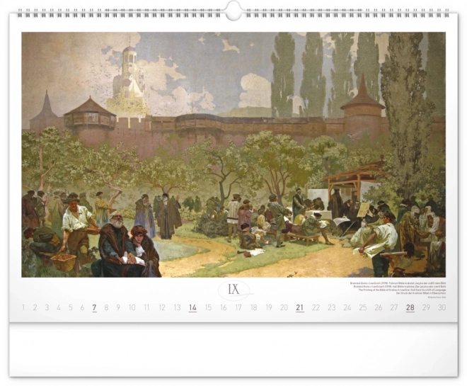 Notique wall calendar Slavic Epopee by Alfons Mucha 2025