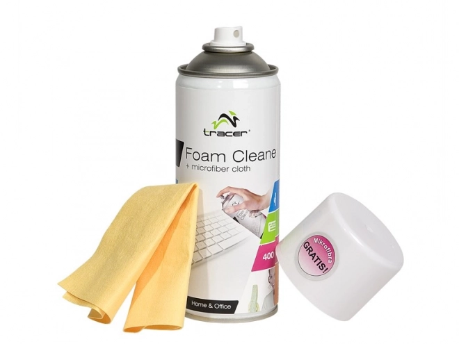 Plastic Cleaner Foam with Microfiber Cloth