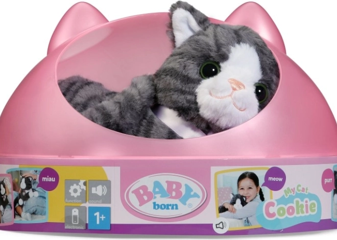 BABY born interactieve kat Cookie met draagmand
