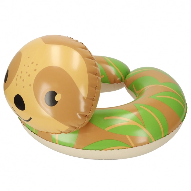 Inflatable Swim Ring with Sloth Design for Kids