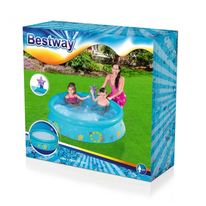 Garden Kiddie Pool with Sprinkler Fish Theme