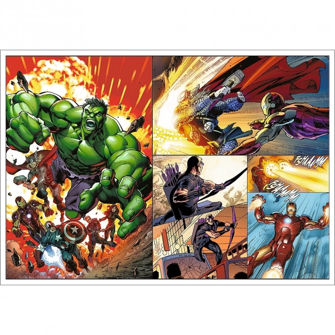 Heroic Days Avengers Puzzles 4x250 Pieces