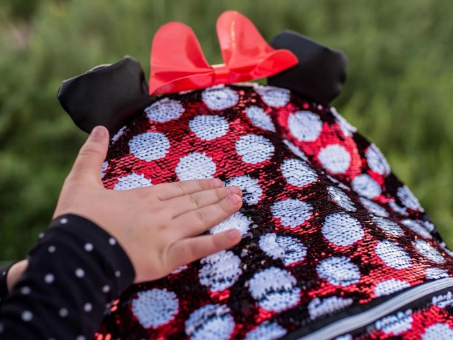 Charming Minnie Mouse Sequin Backpack