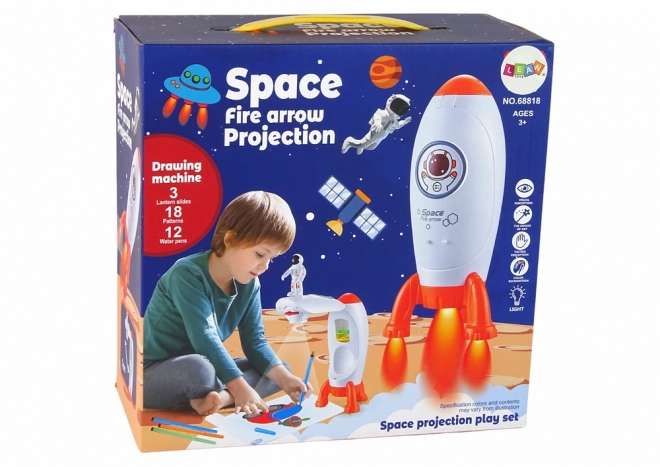 Space Rocket Projector With 18 Slides