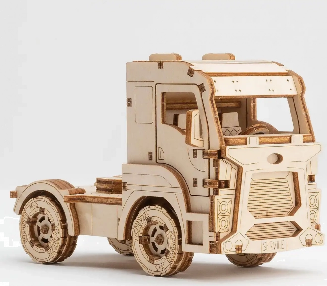 Wooden 3D Puzzle Superfast Car Carrier Truck