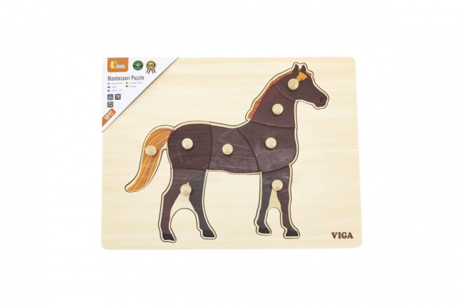 Wooden Montessori Puzzle - Horse