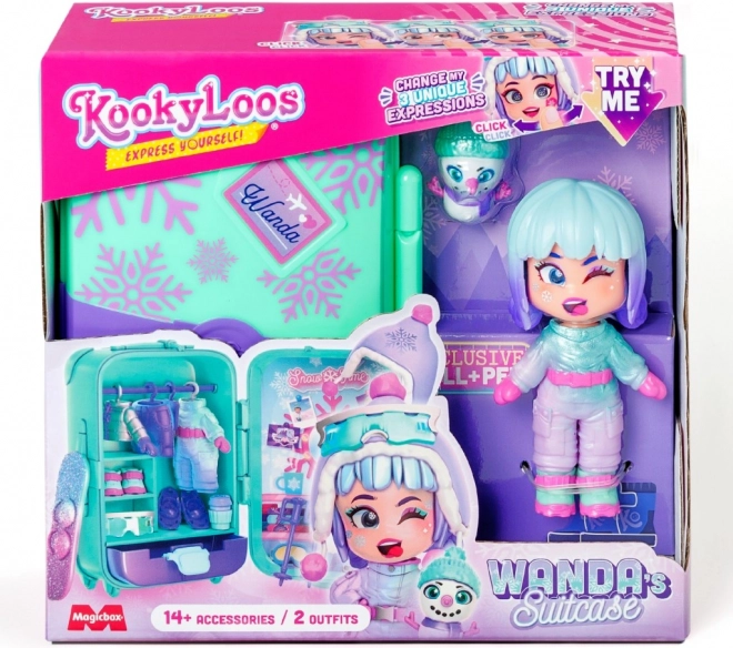 KookyLoos Wanda Doll in a Suitcase with Winter Gear