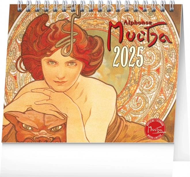 Desk Calendar Alfons Mucha 2025