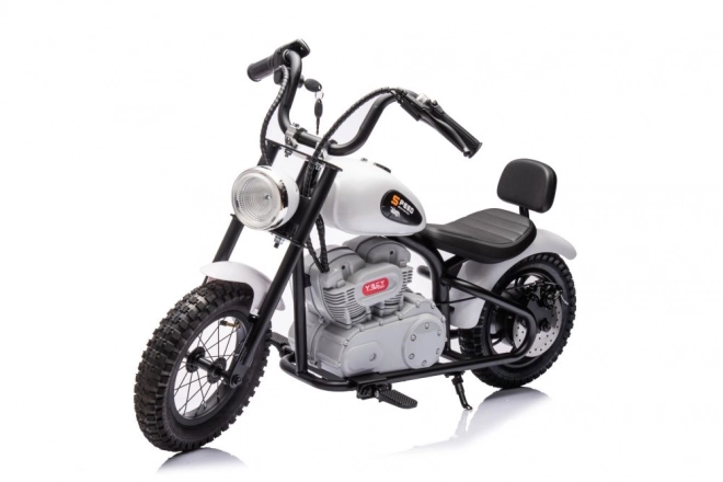 Battery-Powered Electric Motorcycle - 36V White