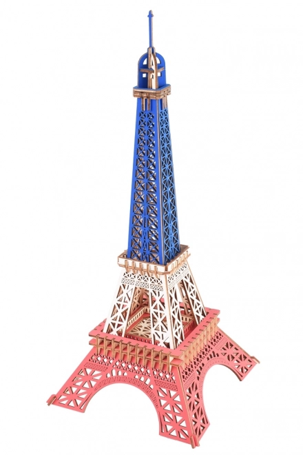 Woodcraft 3D Puzzle Eiffel Tower in French Colors